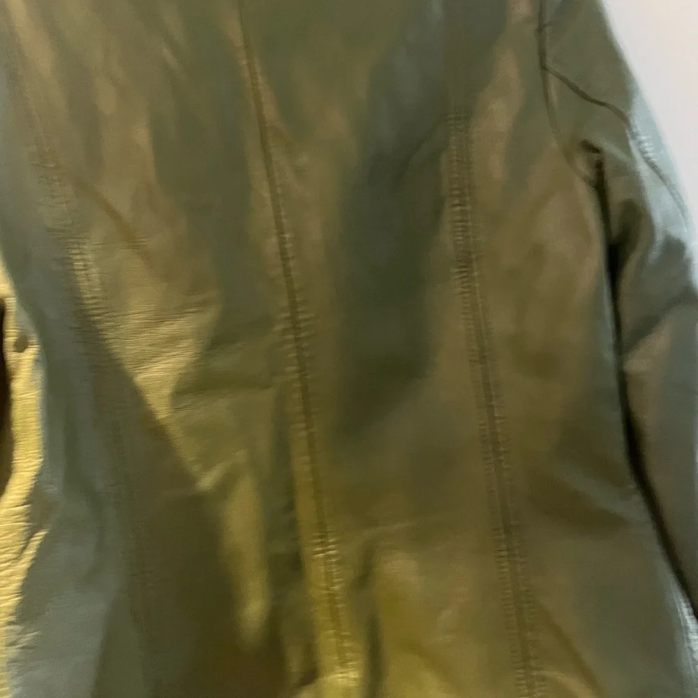Pamela McCoy Olive Leather Jacket - Picture 4 of 4